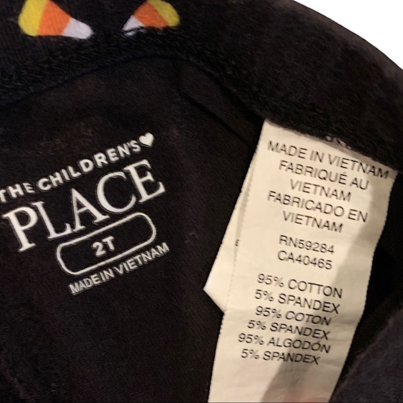 ❄️ Candy Corn Black Leggings Size:2T - Picture 4 of 7